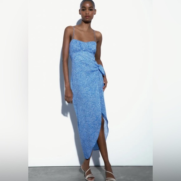 ZARA Faux Wrap Corset Dress, XL - Picture 1 of 12